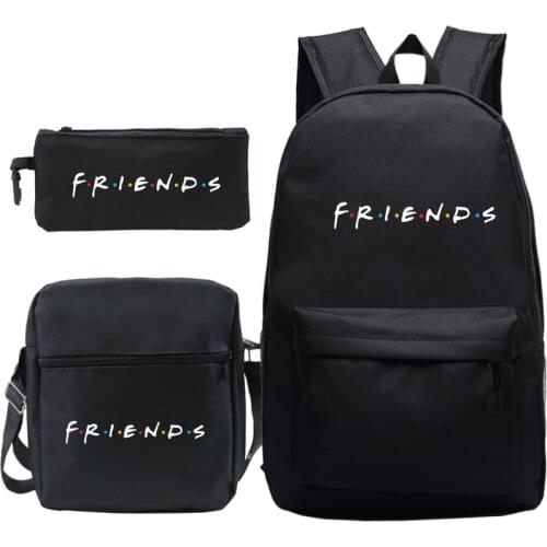 Luminous Friends Backpack for Boys and Girls School Bags Student Backpack Travel Backpacks with Shoulder Bag Pen Bag