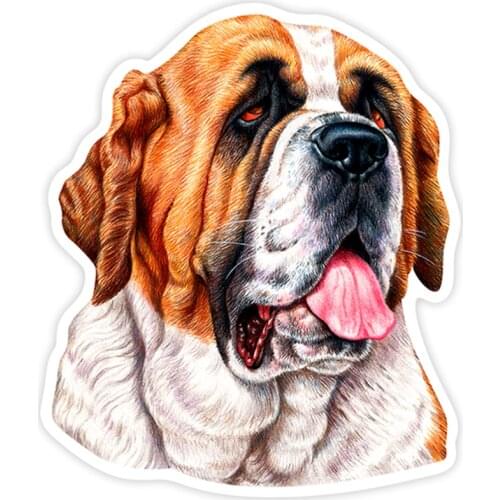 S40284# Various Sizes PVC Decal Saint Bernard Car Sticker Waterproof on Bumper Rear Window Laptop Refrigerator Toilet
