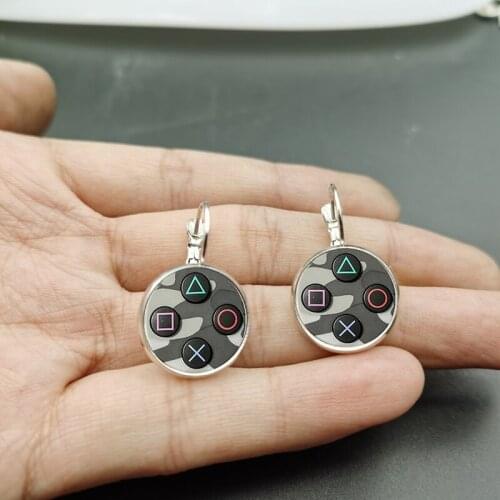 Game keyboard alloy earrings for friends who like games