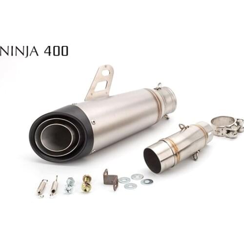 Motorcycle Sports Modified Exhaust Pipe Muffler Z400 Exhaust Pipe for Kawasaki NINJA400 Middle Link Pipe Ninja 400 Exhaust Suit