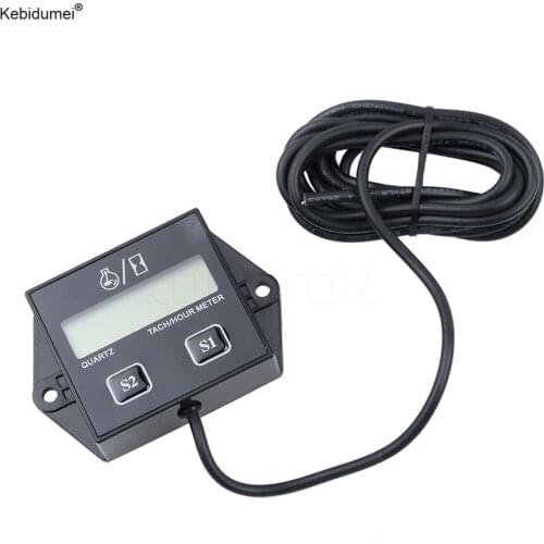 Kebidumei HOt Car Tachometer LCD Display Digital Gauge Replaceable battery For Generator gasoline engine motorcycle Tools 2017