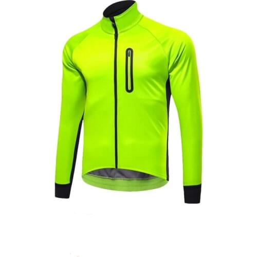 Cycling Winter Jacket Long Sleeve Fleece Bike Jersey Windproof and Waterproof Warm Sports Jacket Outdoor Bicycle Road Clothing