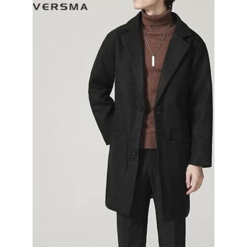 VERSMA Men's Double Breasted Coats