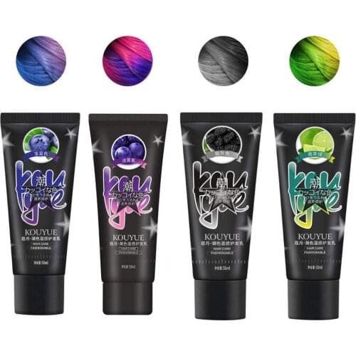 Magical Thermochromic Hair Color Dye Cream Grey Purple Green Blue Hair Color Dye Cream Disposable Paint Hair Styling Tools