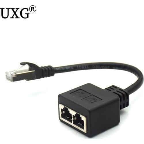 Eight core network cable splitter one point two adapter network extender CAT6/CAT5 RJ45 simultaneous Internet IPTV broadband