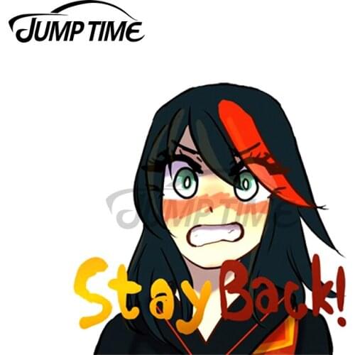 Jump Time 13 x 12.1cm For Ryuko Matoi Stay Back! Kill La Kill Decal Anime Car Stickers for Window Bumper Motorcycle Decoration