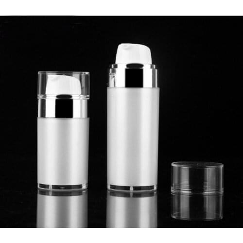 50ML acrylic silver airless bottle lotion emulsion serum liquid foundation whitening essence recovery complex cosmetic packing