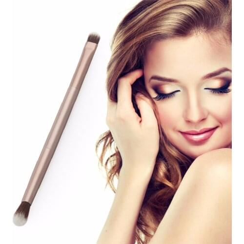 Gold Soft Synthetic Hair Metal Handle Doubled Ended Eyeshadow Eye Shadow Brush Cosmetics Makeup Brushes Make up Brush Tool Kits