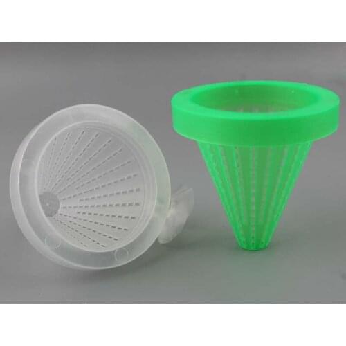 1pc Aquarium Fish Tank Plastics Water Flea Funnel Cone Cup Feeding Ring Nematode Cup Blood Bug Cup Funnel Feeder With Suckers