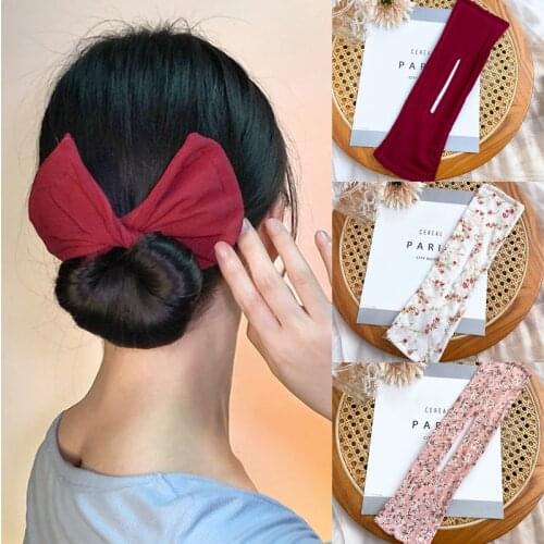 1PC Deft Bun Women Hair Styling Headband Hair Twist French Stylish Hair Bun Vintage Party Hair Styling Buns For Women