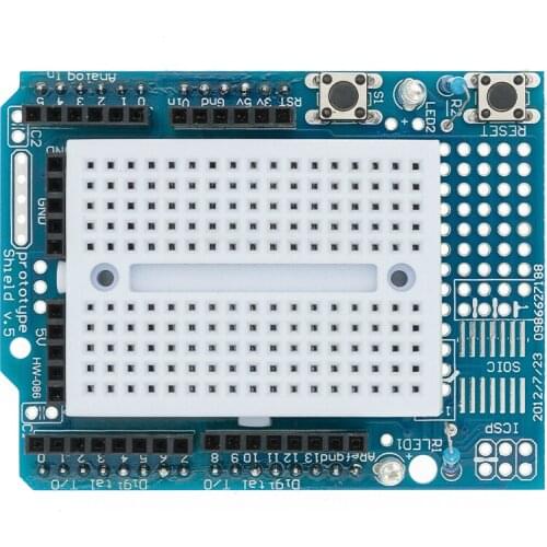 10pcs/lot UNO Proto Shield prototype expansion board with SYB-170 mini breadboard based UNO ProtoShield