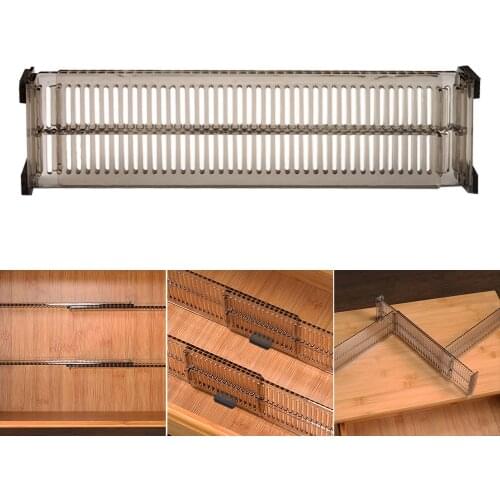 2 Pcs Drawer Separators Plastic Dresser Drawer Dividers Retractable Bathroom Closet Universal Storage Partition Divider