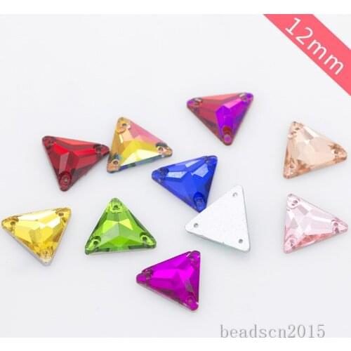48p 12mm sparking Sewing Stone Flatback sew on crystal rhinestone jewels 2-holes button beads gems For DIY clothing Decorations
