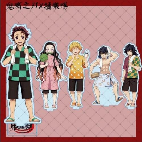 NEW Acrylic Cartoon Figure Stand Model Plate Desktop Toy Decoration Anime Demon Slayer Kamado Nezuko Tanjirou Hashibira Inosuke