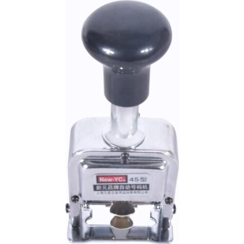 1PC six Automatic Skip numbering machine, 45 type, metallic ink printed six-digit numbers, adjustable number