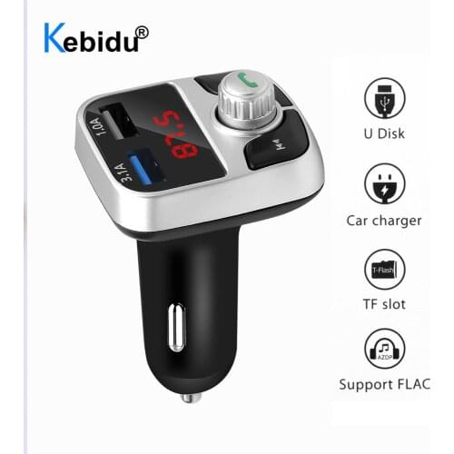 Fast Charge Dual USB 3.1A Phone Car Charger Bluetooth 4.2 FM Transmitter Modulator Wireless U-disk TF Card Hands Free Car Kit
