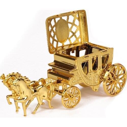 Free Shipping 2pcs Cinderella Carriage Wedding Favor Boxes Candy Box Casamento Wedding Favors And Gifts Event & Party Supplies