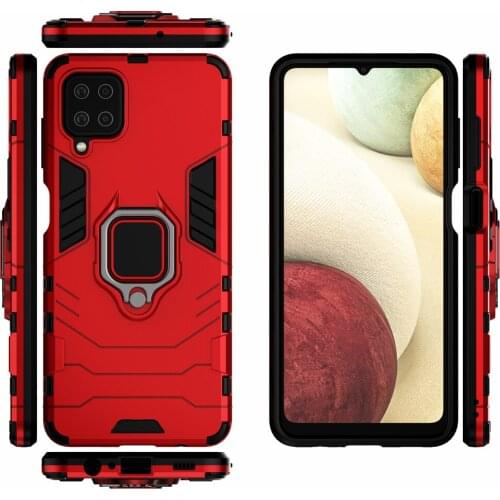 Phone Holder Finger Ring Case For Samsung Galaxy A12 Magnet Armor Cover on for Samsung Galaxy A12 A 12 12A SM-A125F/DS 6.5
