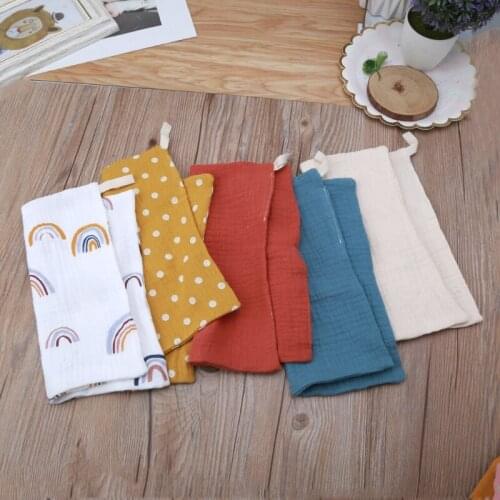 5 Pcs/Lot Baby Towels Muslin Cloth Hand Face Wipes Saliva Bib Handkerchief Gauze Cotton Boys Girls Washcloth
