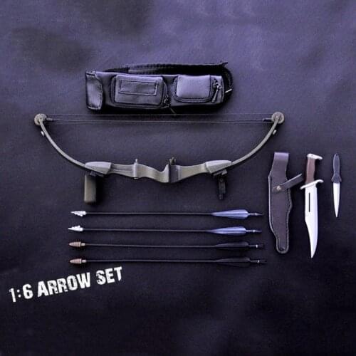 12" Action Figure Doll Weapon Model X-TOYS 1:6 Scale Bow Arrow Set+Knife Toys For 12 inches Military Action Figure Soldier Toys
