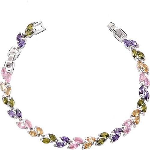 Classic Zircon 925 Silver Bracelet for Women Fashion Jewelry Birthday Gift