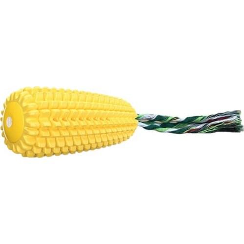 Corn Dog Chewing Toy Indestructible Dog Toy Corn Molar Stick Cleaning Tooth Belt Rope (Sound)