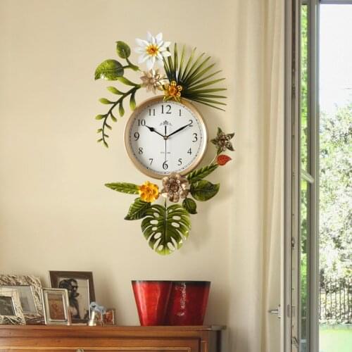 Living Room Metal Wall Clock Big Hanging Modern Design Clock Bedroom Decorative Wall Watch Vintage Large Wall Clock 99310