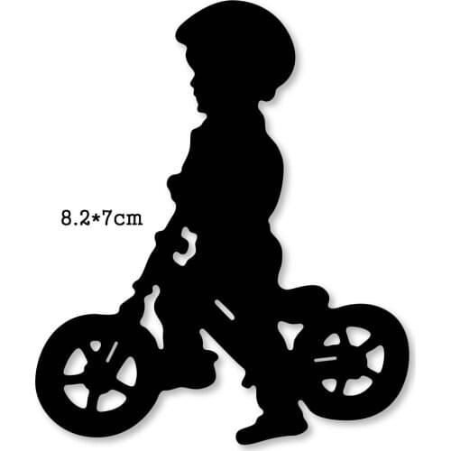 Metal Steel Cutting Dies Boy riding bike 2020 New craft Scrapbooking Dies cuts stencil emboss paper card making die template