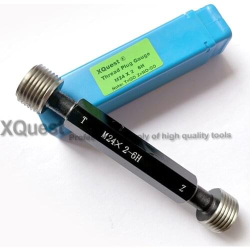 Xquest 6H Right Hand Metric Screw Thread Plug Gauge M24 M24X3 M24X2 Gauging fine thread Gage Gauges T Z m24x1.5 M24x1 calibrador