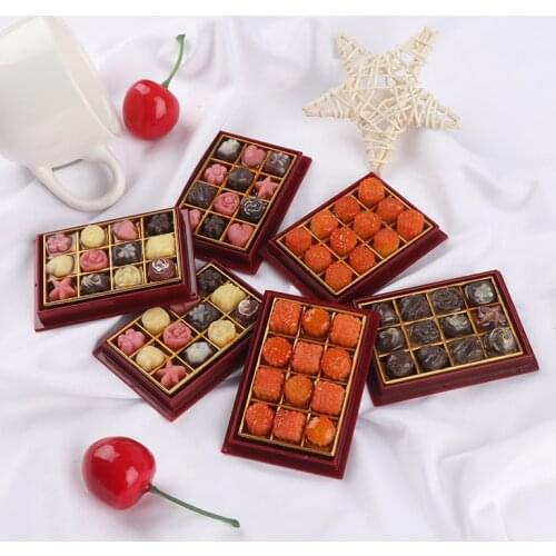 1Set 1/6 Scale Dollhouse Miniature Mini Moon Cake Chocolate Model Play Kitchen Food Toy for Doll House Accessories