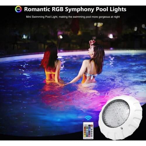 Multi Colorful Submerible LED Underwater Lamp Night Light Pool Light Wireless Remote Control IP68 Waterproof Swimming Pool Lamp