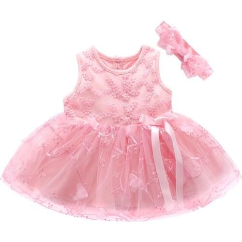 New Born Baby Girls Infant Dress&clothes Summer lace Kids Party Birthday Outfits set Newborn Christening Gown 3 6 9 12 months