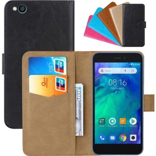 Luxury Wallet Case For Xiaomi Redmi Go PU Leather Retro Flip Cover Magnetic Fashion Cases Strap