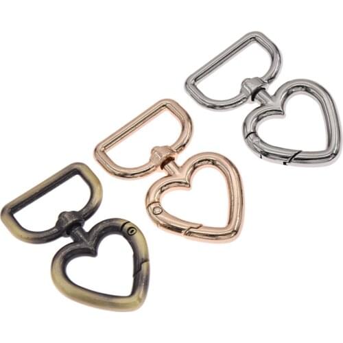 Heart Shape DIY Craft Swivel Clasp Lanyard Snap Hook Spring Claw Clasps For Bag Lock Buckle Hardware Accessories
