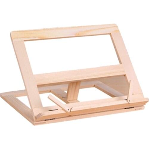 Foldable Wooden Cook Book Stand Reading Book Recipe Holder with Page Paper Clips
