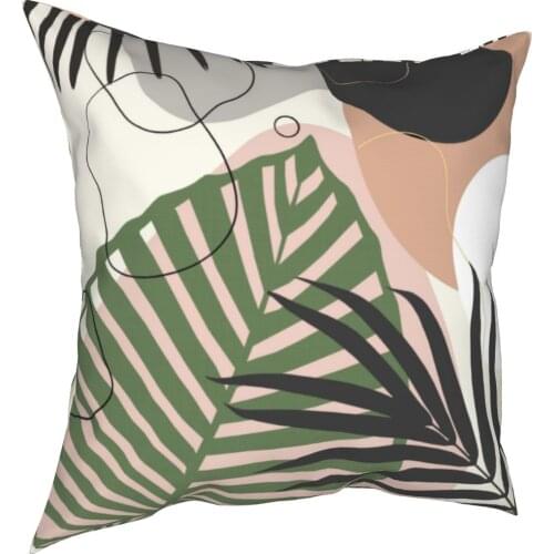 Jungle Leaves Geometric Modern Pillowcase Soft Cushion Cover Decorative Abstract Throw Pillow Case Cover Home Wholesale