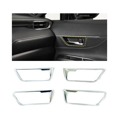 Steel Matte Interior Door Handle Cover 4pcs For Toyota Harrier Venza 2020-2021