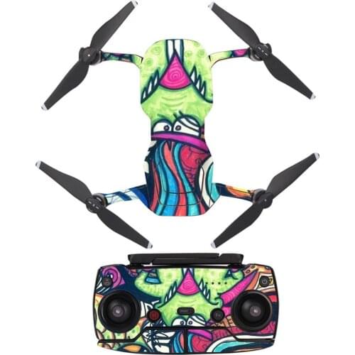 Cool Graffiti Style Decal Skin Sticker For DJI Mavic Air Drone + Remote Controller + 3 Batteries Protection Film Cover A0283