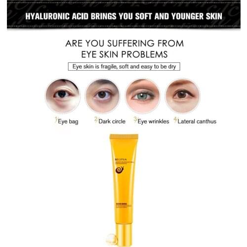 Unique Formula Collagen Eye Cream For Eye Patches Korea Under The Eyes Bag Dark Circles Anti-Wrinkle Repair Snail Cream Masks