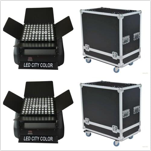 Flightcase packing ) 6pcs Outdoor Ip65 Wall Washer City Color LED RGBW 80x10W Quad 4in1 LED City Light