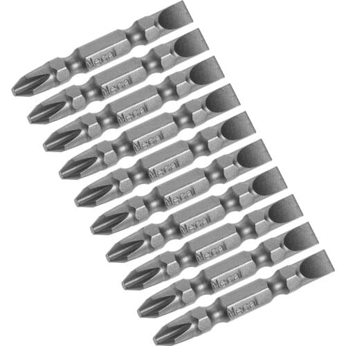 Uxcell 10 Pcs PH2/SL6 Magnetic Double Ended Screwdriver Bits, 1/4 Inch Hex Shank 1.97-inch Length S2 Power Tool