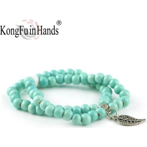 Colorful girls sweet candy shape leaf bracelet ceramics jewlery vintage lady hand orname New Arrival New Year Christmas gift