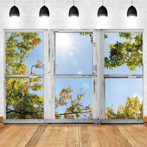 Yeele Photography Window Autumn Scene Backdrop Photocall Wood Farm Baby Portrait Background For Kids Photo Studio Photographic