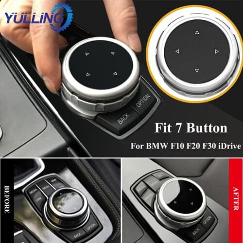 YULLING High Quality Car Big Multi Media Knob Cover Trim Button Car Accessories For BMW F10 F20 F30 iDrive