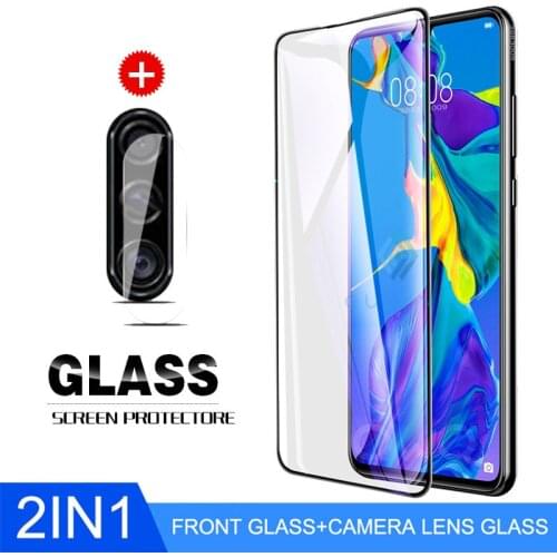 2-in-1 Camera Lens Protective Case For Huawei P30 P20 NovA 5 5t 5i 6 Safety Glass On Honor 9X 20 Pro Lite Cover Film 9H Cover