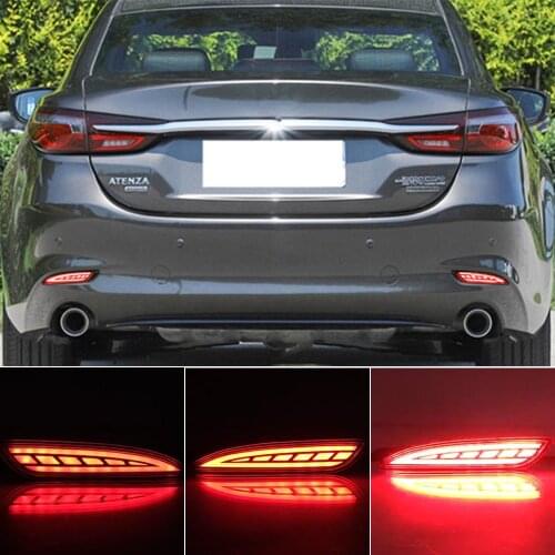 2PCS Reflector Rear lamp For Mazda 6 Atenza For Mazda 3 Hatchback 2019 2020 Car LED Fog Bumper Brake Light Dynamic Signal