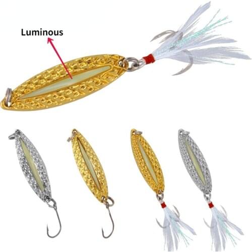 1PCS 5g-20g Luminous Metal Spinner Spoon Trout Fishing Lure Hard Bait Sequins Noise Paillette Artificial Bait Small Hard Sequins