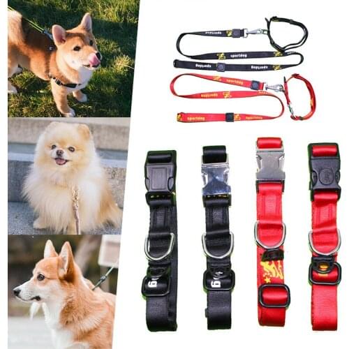 1PC Dog Collar Nylon Floral Engraved Pet Puppy Collar Print Collars for Small Medium Large Dogs Pitbull 120X2.5cm