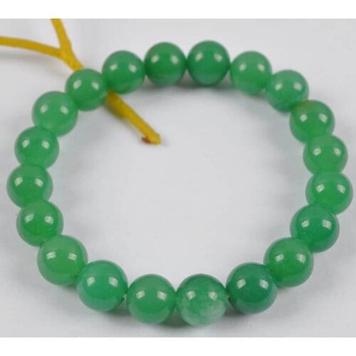 10MM Green Aventurine Round Beads Bracelet Bangle Stretch Jewelry 8 Inch G245