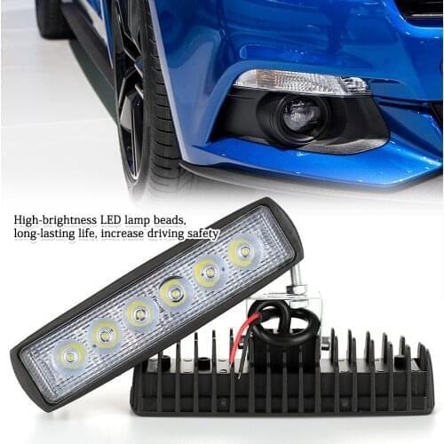 18W 12V 24V LED Universal Car 4WD led beams Work Light Driving Offroad LED Work Car Light Bar Spotlight Flood Lamp